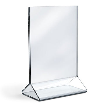 5-1/2" X 7" ACRYLIC TOP LOADING DOUBLE SIDED SIGN HOLDER - Braeside Displays